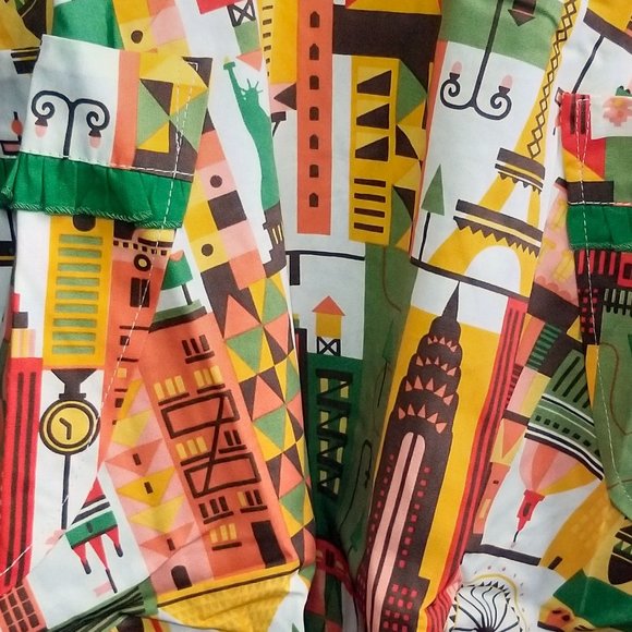 Anthropologie Kitsch n Glam Apron Jet Set Print - Picture 3 of 5